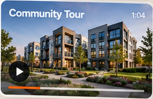 Community Tour, 1:04 — the community exterior and landscaped grounds