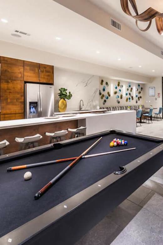 Inwood Station billiards room, from the listing